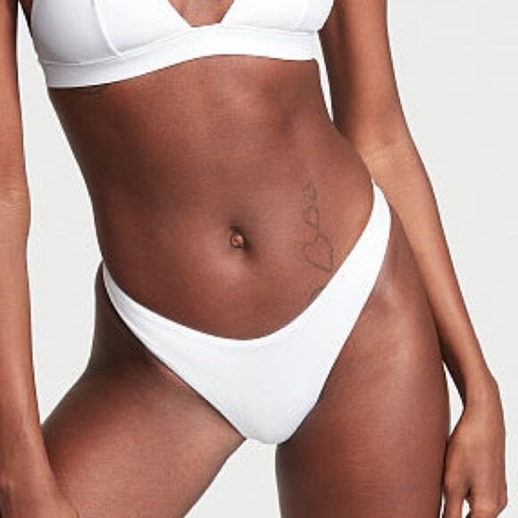 Victorias Secret Swim Escondido Brazilian Sexy Bikini Bottom White - Picture 1 of 5